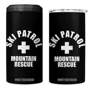 Ski Patrol Mountain Rescue 4 in 1 Can Cooler Tumbler Winter Slopes Skiing Snowboarding TS11 One Size: 16 oz Black Print Your Wear