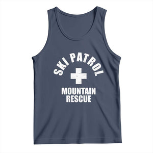 Ski Patrol Mountain Rescue Tank Top Winter Slopes Skiing Snowboarding TS11 Navy Print Your Wear