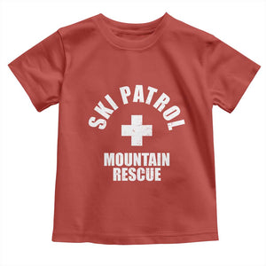 Ski Patrol Mountain Rescue Toddler T Shirt Winter Slopes Skiing Snowboarding TS11 Red Print Your Wear