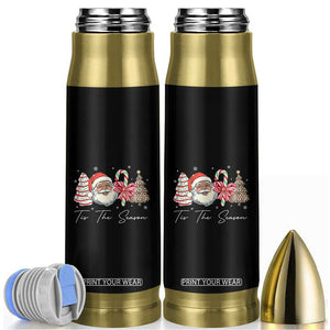 Funny Black Christmas Bullet Tumbler Tis The Season African American Santa TS11 Black Print Your Wear