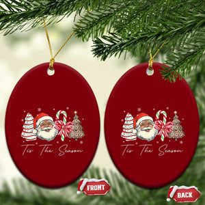 Funny Black Christmas Ceramic Ornament Tis The Season African American Santa TS11 Print Your Wear