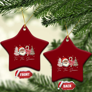 Funny Black Christmas Ceramic Ornament Tis The Season African American Santa TS11 Print Your Wear