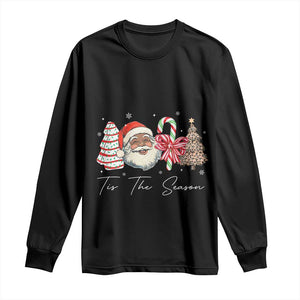 Funny Black Christmas Long Sleeve Shirt Tis The Season African American Santa TS11 Black Print Your Wear