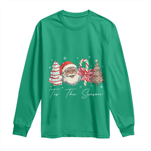 Funny Black Christmas Long Sleeve Shirt Tis The Season African American Santa TS11 Irish Green Print Your Wear