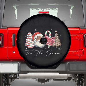 Funny Black Christmas Spare Tire Cover Tis The Season African American Santa TS11 Black Print Your Wear