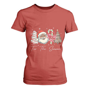 Funny Black Christmas T Shirt For Women Tis The Season African American Santa TS11 Red Print Your Wear
