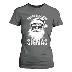 Funny Christmas Santa T Shirt For Women Merry Rizzmas Sigmas Charisma Rizz Santa Claus TS11 Dark Heather Print Your Wear