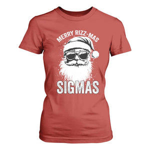 Funny Christmas Santa T Shirt For Women Merry Rizzmas Sigmas Charisma Rizz Santa Claus TS11 Red Print Your Wear