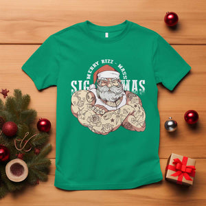 Funny Christmas Santa T Shirt Merry Rizzmas Sigmas Charisma Rizz Santa TS11 Irish Green Print Your Wear