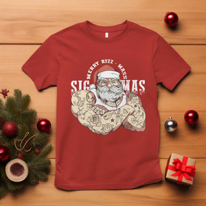 Funny Christmas Santa T Shirt Merry Rizzmas Sigmas Charisma Rizz Santa TS11 Red Print Your Wear