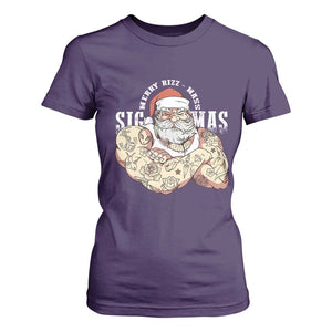 Funny Christmas Santa T Shirt For Women Merry Rizzmas Sigmas Charisma Rizz Santa TS11 Purple Print Your Wear