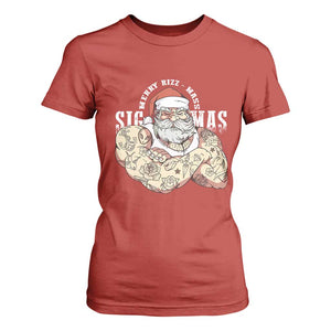 Funny Christmas Santa T Shirt For Women Merry Rizzmas Sigmas Charisma Rizz Santa TS11 Red Print Your Wear