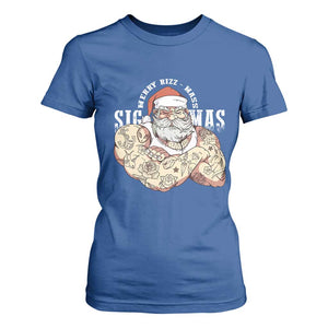Funny Christmas Santa T Shirt For Women Merry Rizzmas Sigmas Charisma Rizz Santa TS11 Royal Blue Print Your Wear