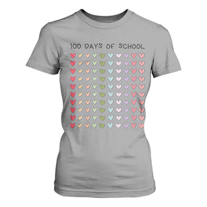 Funny 100 Days Of School Cute Pastel Heart Sketch T Shirt For Women TS11 Sport Gray Print Your Wear