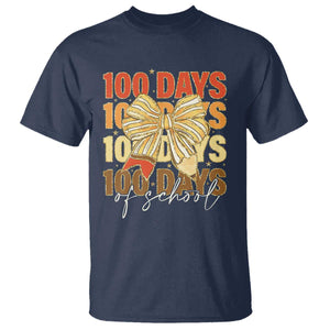 100 Days Of School Coquette Pencil Bow T Shirt TS11 Navy Print Your Wear