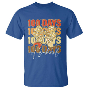 100 Days Of School Coquette Pencil Bow T Shirt TS11 Royal Blue Print Your Wear