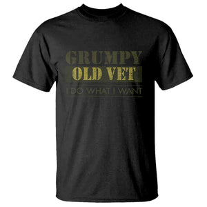 Funny Grumpy Old Vet I Do What I Want T Shirt Military Veteran TS11 Black Print Your Wear
