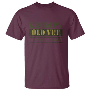 Funny Grumpy Old Vet I Do What I Want T Shirt Military Veteran TS11 Maroon Print Your Wear