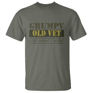 Funny Grumpy Old Vet I Do What I Want T Shirt Military Veteran TS11 Military Green Print Your Wear