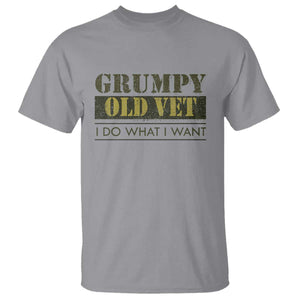 Funny Grumpy Old Vet I Do What I Want T Shirt Military Veteran TS11 Sport Gray Print Your Wear