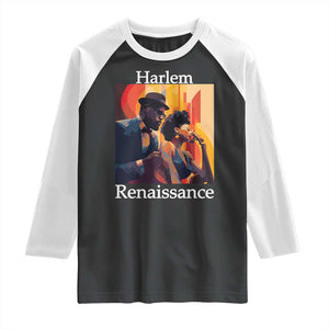 Harlem Renaissance Raglan Shirt Jazz Music 1920s Black History Month TS11 Black White Print Your Wear
