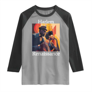 Harlem Renaissance Raglan Shirt Jazz Music 1920s Black History Month TS11 Sport Gray Black Print Your Wear