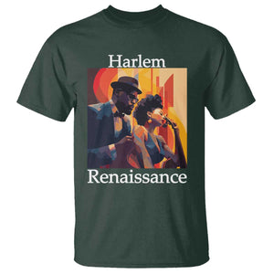 Harlem Renaissance T Shirt Jazz Music 1920s Black History Month TS11 Dark Forest Green Print Your Wear
