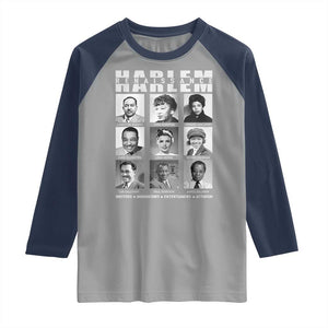 Harlem Renaissance Raglan Shirt Black Writers Innovators Entertainers Activism Black History Month TS11 Sport Gray Navy Print Your Wear