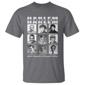 Harlem Renaissance T Shirt Black Writers Innovators Entertainers Activism Black History Month TS11 Charcoal Print Your Wear