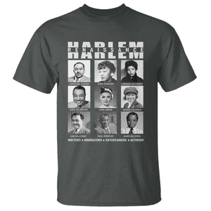 Harlem Renaissance T Shirt Black Writers Innovators Entertainers Activism Black History Month TS11 Dark Heather Print Your Wear