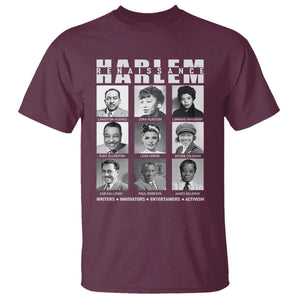 Harlem Renaissance T Shirt Black Writers Innovators Entertainers Activism Black History Month TS11 Maroon Print Your Wear