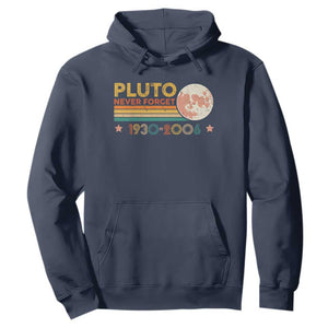 Funny Never Forget Pluto 1930 2006 Hoodie Retro Stripes TS11 Navy Print Your Wear