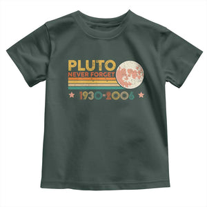Funny Never Forget Pluto 1930 2006 Toddler T Shirt Retro Stripes TS11 Dark Forest Green Print Your Wear