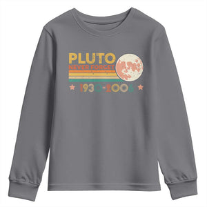 Funny Never Forget Pluto 1930 2006 Youth Sweatshirt Retro Stripes TS11 Charcoal Print Your Wear