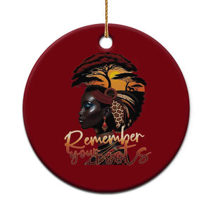 Black History Month Ceramic Ornament Remember Your Roots African Safari TS11 1pc Red Print Your Wear