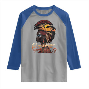 Black History Month Raglan Shirt Remember Your Roots African Safari TS11 Sport Gray Royal Print Your Wear