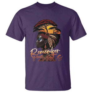 Black History Month T Shirt Remember Your Roots African Safari TS11 Purple Print Your Wear