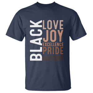 Black Love Joy Excellence Pride History T Shirt Proud African American TS11 Navy Print Your Wear