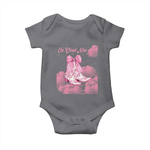 On Cloud Nine Baby Onesie 9th Birthday Bday Girl Pink Coquette Cowgirl Boots TS11 Charcoal Print Your Wear
