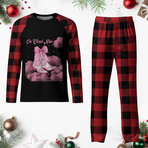 On Cloud Nine Plaid Pajama Set 9th Birthday Bday Girl Pink Coquette Cowgirl Boots TS11 Buffalo Plaid Print Your Wear