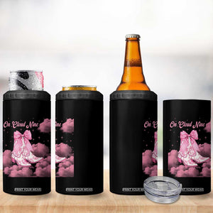 On Cloud Nine 4 in 1 Can Cooler Tumbler 9th Birthday Bday Girl Pink Coquette Cowgirl Boots TS11 Print Your Wear