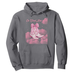 On Cloud Nine Hoodie 9th Birthday Bday Girl Pink Coquette Cowgirl Boots TS11 Charcoal Print Your Wear