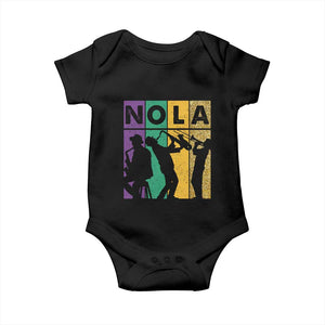 Mardi Gras NOLA New Orleans Carnival Jazz Music Glitter Print Baby Onesie TS11 Black Print Your Wear