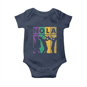Mardi Gras NOLA New Orleans Carnival Jazz Music Glitter Print Baby Onesie TS11 Navy Print Your Wear