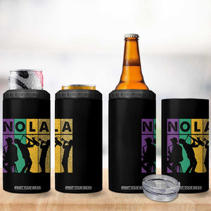 Mardi Gras NOLA New Orleans Carnival Jazz Music Glitter Print 4 in 1 Can Cooler Tumbler TS11 Print Your Wear