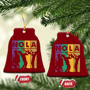 Mardi Gras NOLA New Orleans Carnival Jazz Music Glitter Print Ceramic Ornament TS11 Print Your Wear
