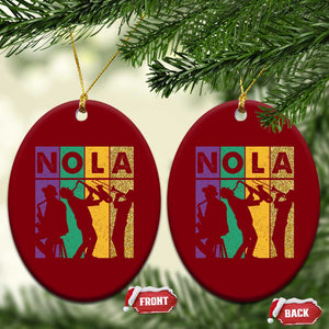 Mardi Gras NOLA New Orleans Carnival Jazz Music Glitter Print Ceramic Ornament TS11 Print Your Wear