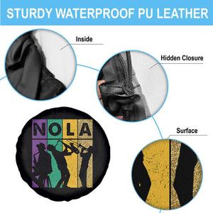 Mardi Gras NOLA New Orleans Carnival Jazz Music Glitter Print Spare Tire Cover TS11 Print Your Wear