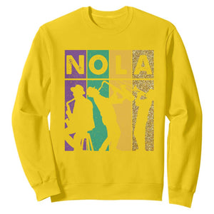 Mardi Gras NOLA New Orleans Carnival Jazz Music Glitter Print Sweatshirt TS11 Daisy Print Your Wear