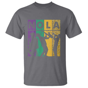Mardi Gras NOLA New Orleans Carnival Jazz Music Glitter Print T Shirt TS11 Charcoal Print Your Wear